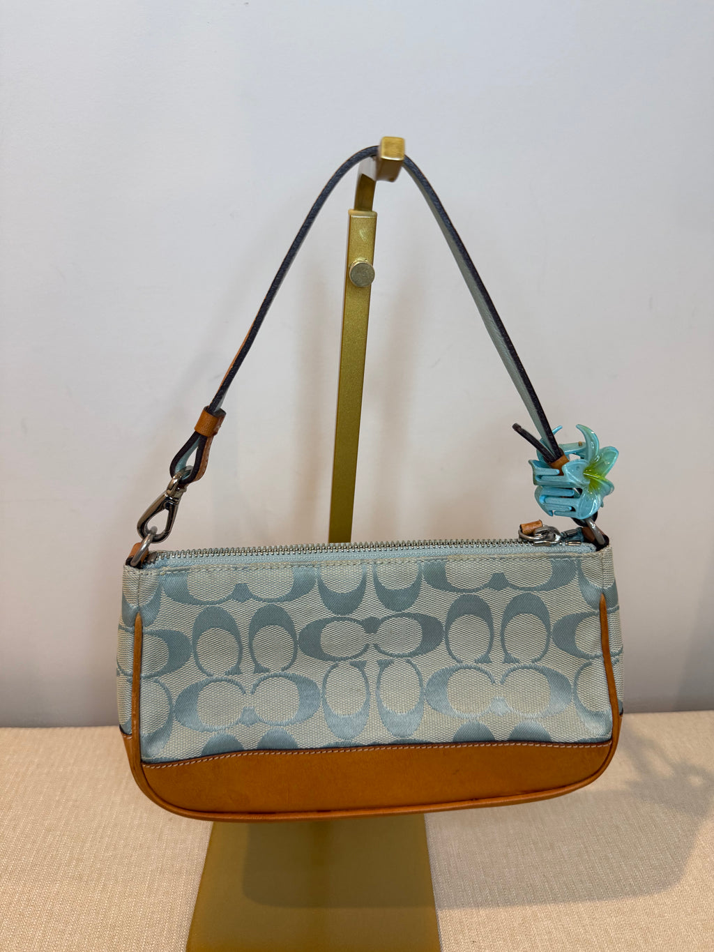 Pre-owned Coach Light Blue Demi Shoulder Bag 2004 Vintage