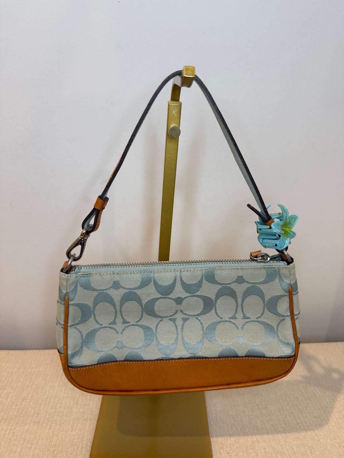 Pre-owned Coach Light Blue Demi Shoulder Bag 2004 Vintage