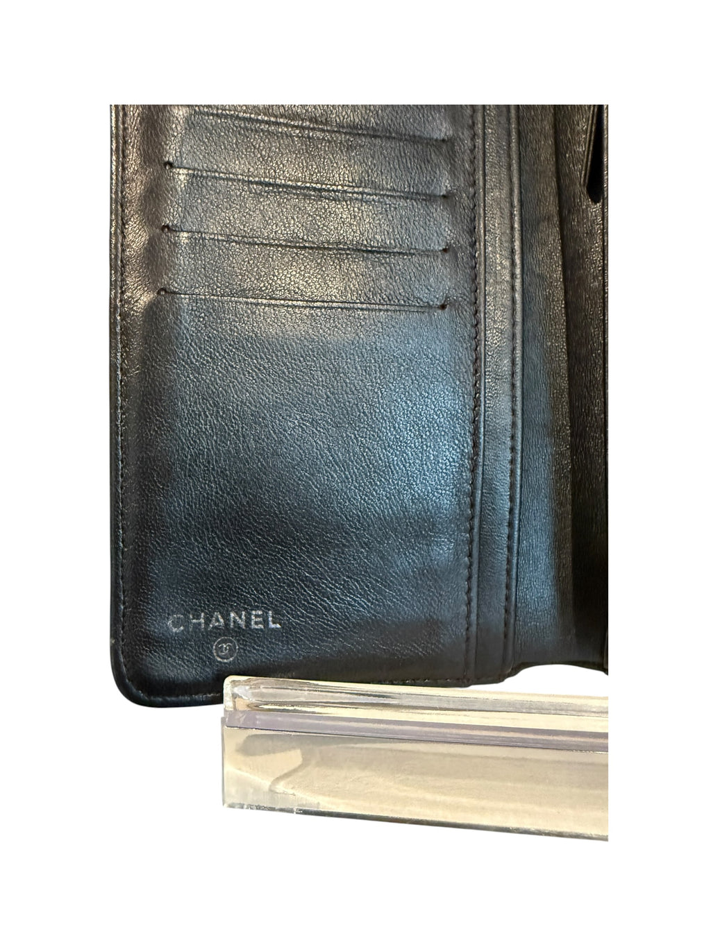 Pre-owned Chanel Lambskin Leather Quilted Long Wallet