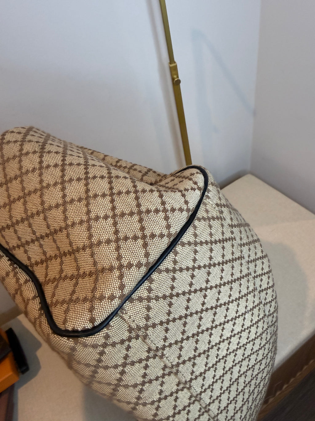 Pre-owned Gucci canvas Diamanté sukey large Hobo bag