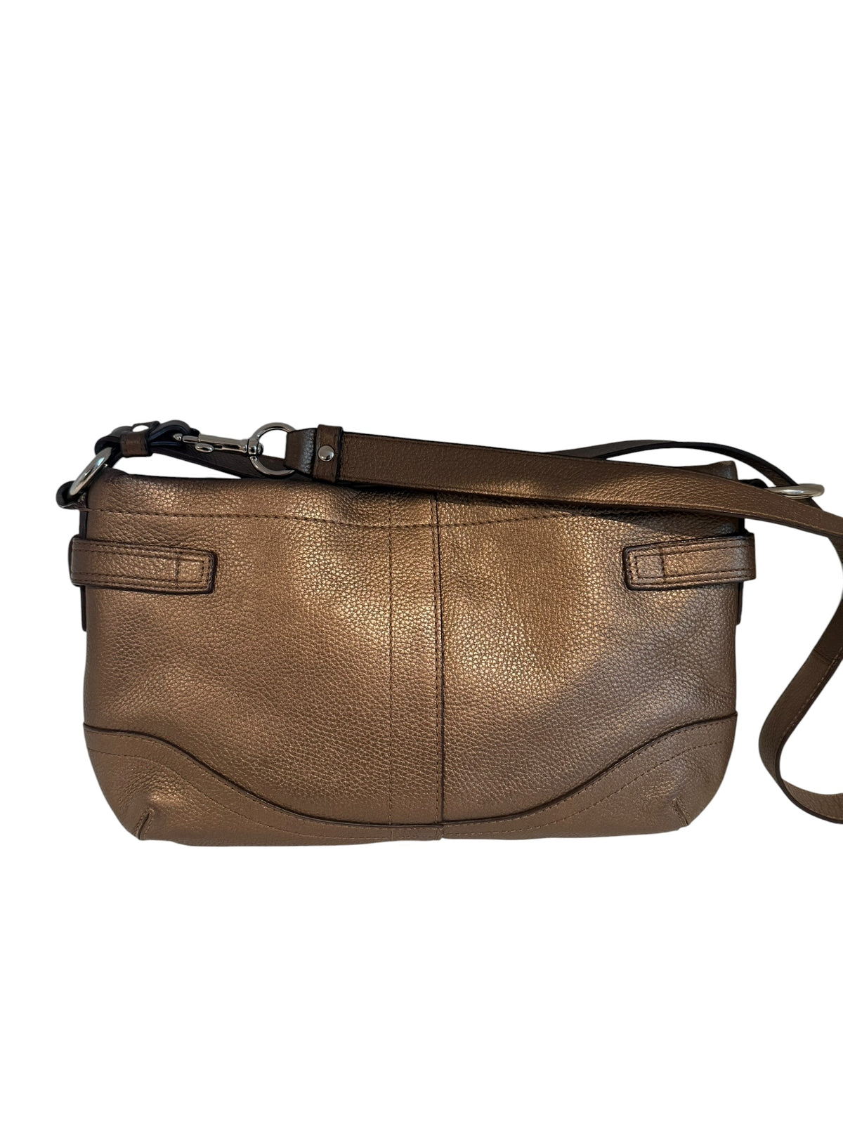 Pre-owned Coach leather bronze shoulder bag 2012