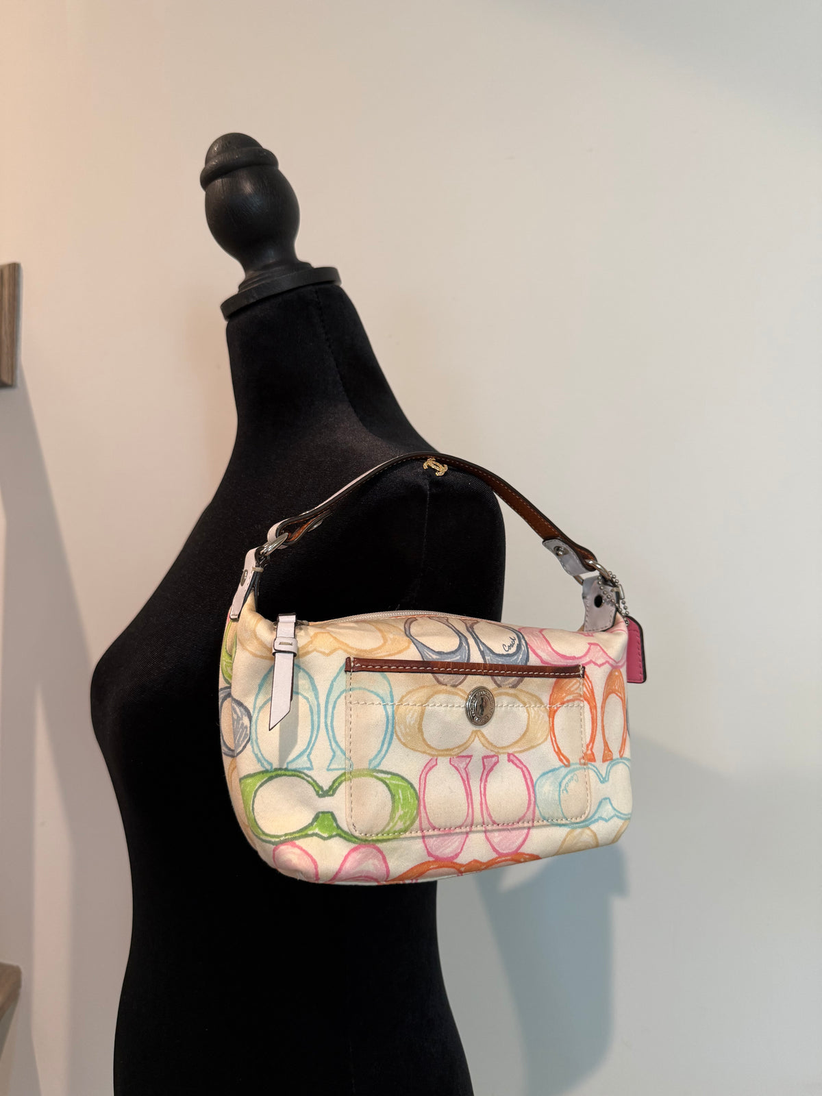 Pre-owned Coach Hamptons Weekend multicolor mini bag
