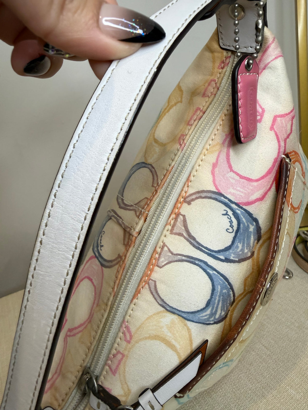 Pre-owned Coach Hamptons Weekend multicolor mini bag