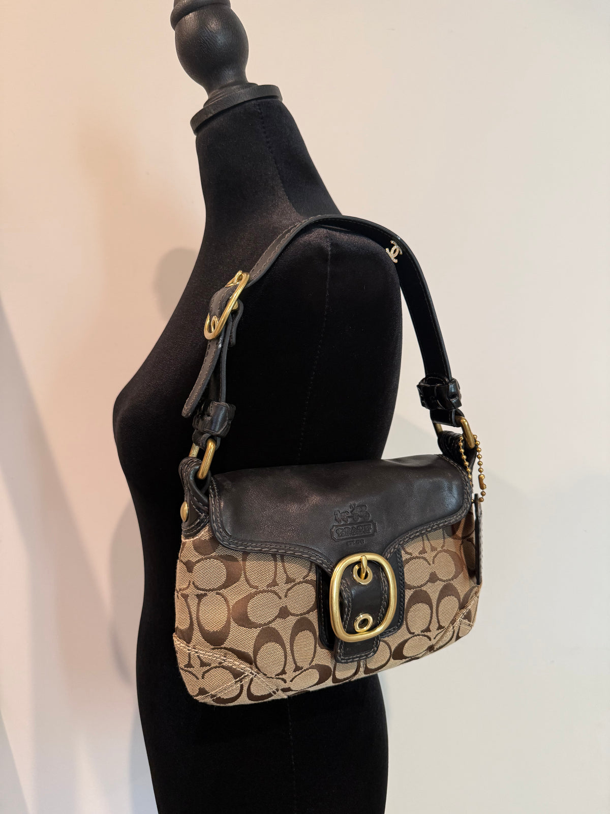 Pre-owned Coach Black Bleeker SoHo buckle shoulder bag 2007