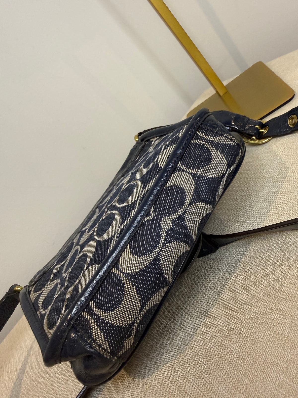 Pre-owned Coach Denim Bleeker Crossbody Bag 2008
