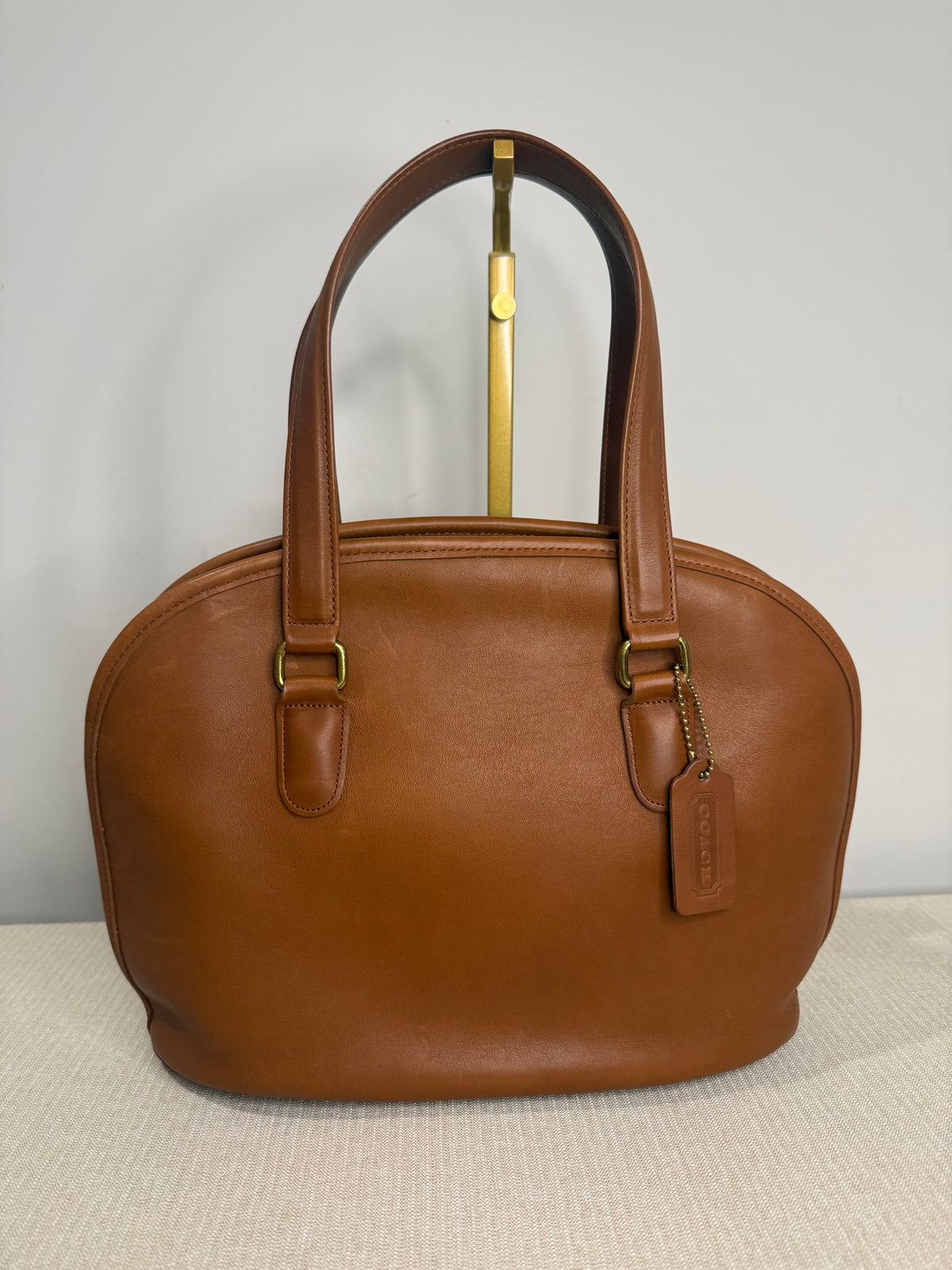 Pre-owned Coach leather vintage brown Pelham Dome shoulder bag 1990s