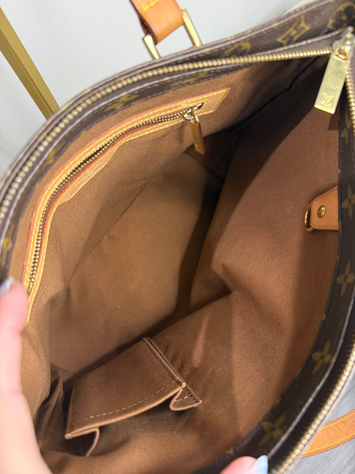 Pre-owned Louis Vuitton monogram Cabas piano shoulder bag 2001
