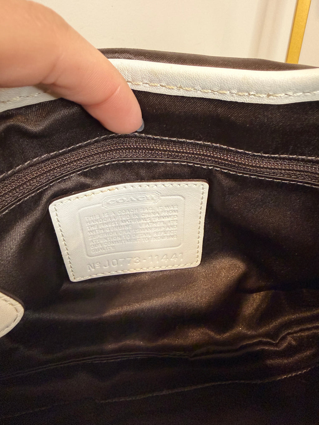 Pre-owned Coach Bleeker SoHo White buckle shoulder bag 2007