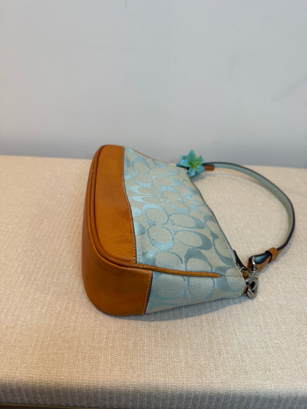 Pre-owned Coach Light Blue Demi Shoulder Bag 2004 Vintage