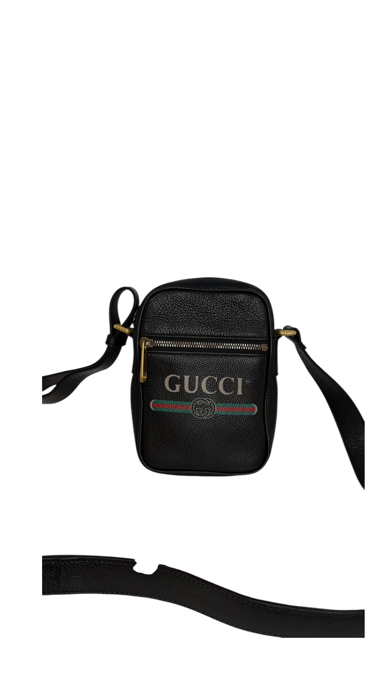 Pre-owned Gucci leather Small Sherry logo crossbody bag
