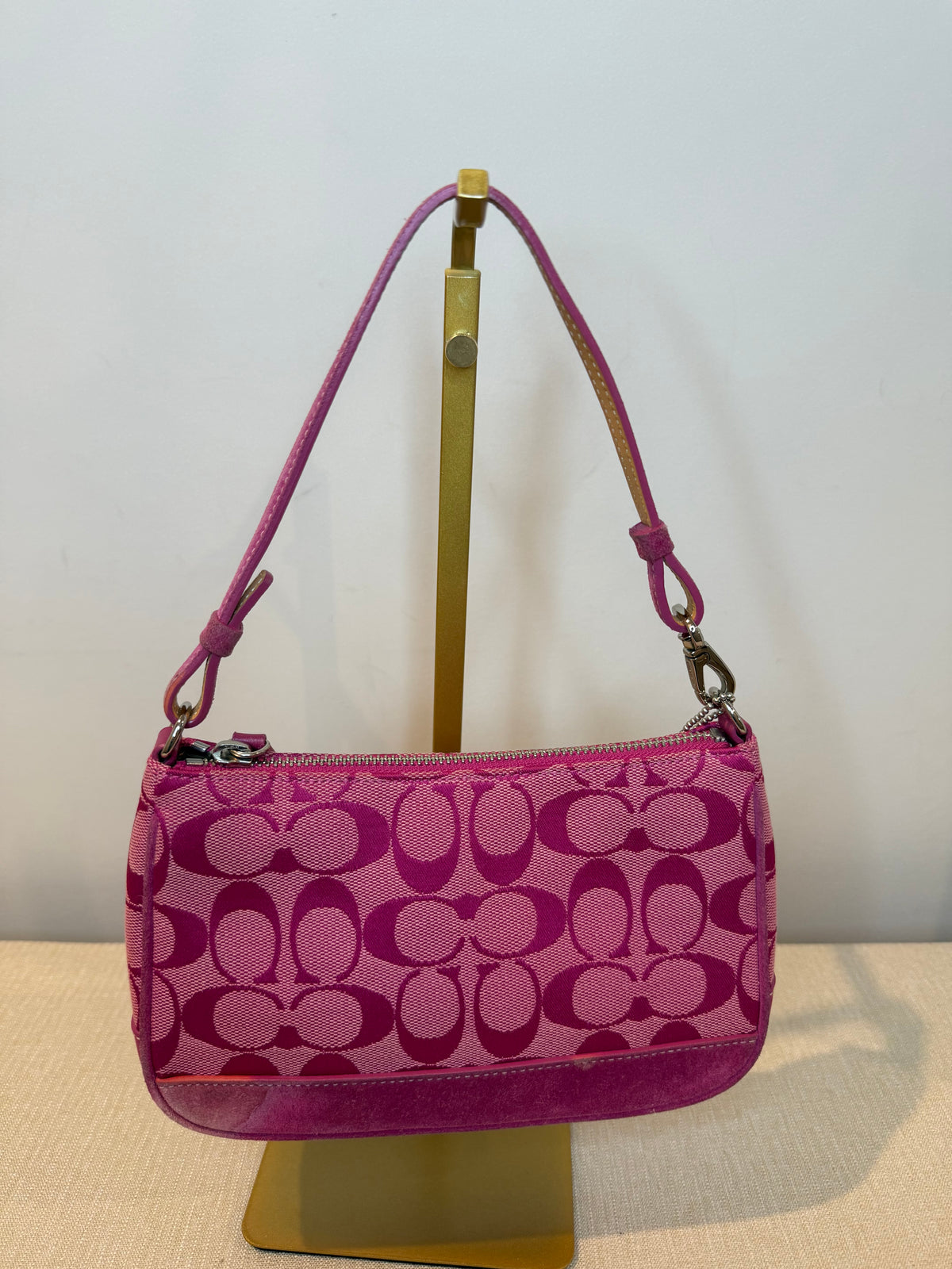 Pre-owned Coach Barbie Pink Demi Shoulder Bag 2004 Vintage