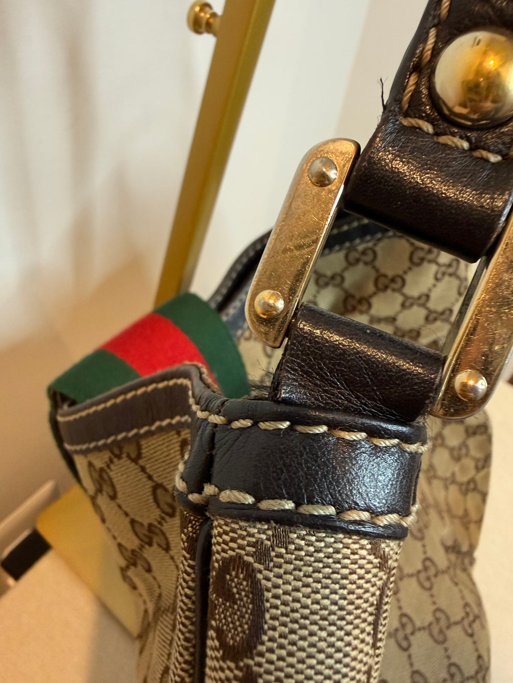 Pre-owned Gucci Brown GG canvas New Ladies Hobo Bag