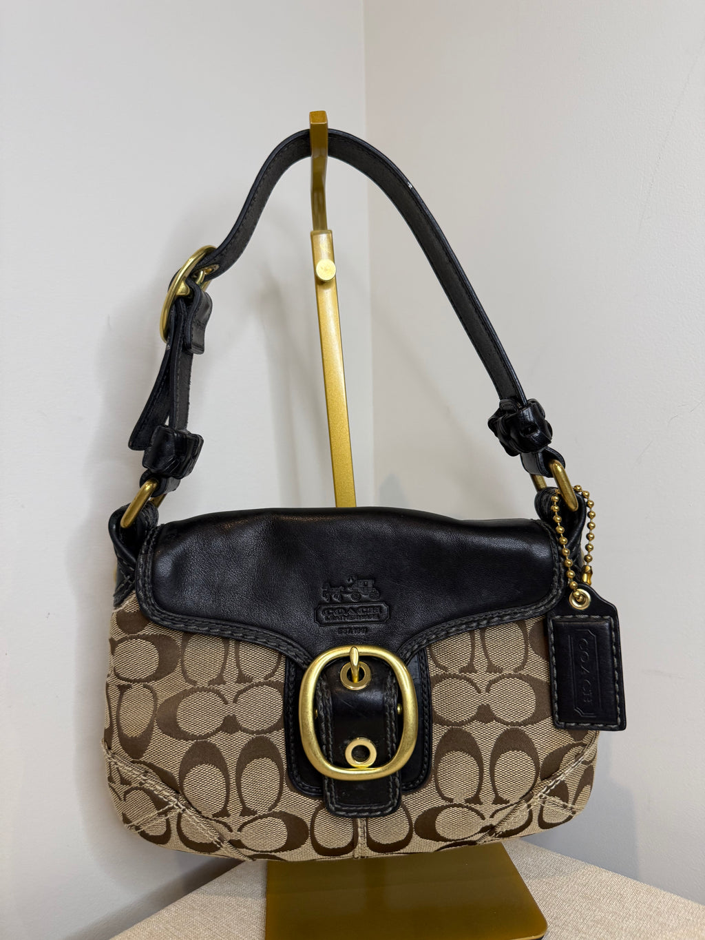 Pre-owned Coach Black Bleeker SoHo buckle shoulder bag 2007