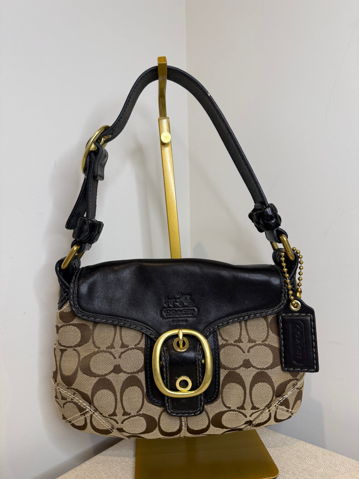 Pre-owned Coach Black Bleeker SoHo buckle shoulder bag 2007