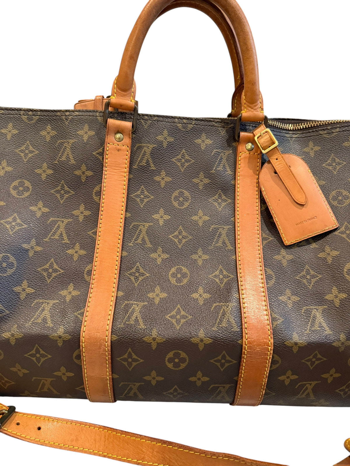 Pre-owned Louis Vuitton Monogram Keepall Bandouliere 50 1990