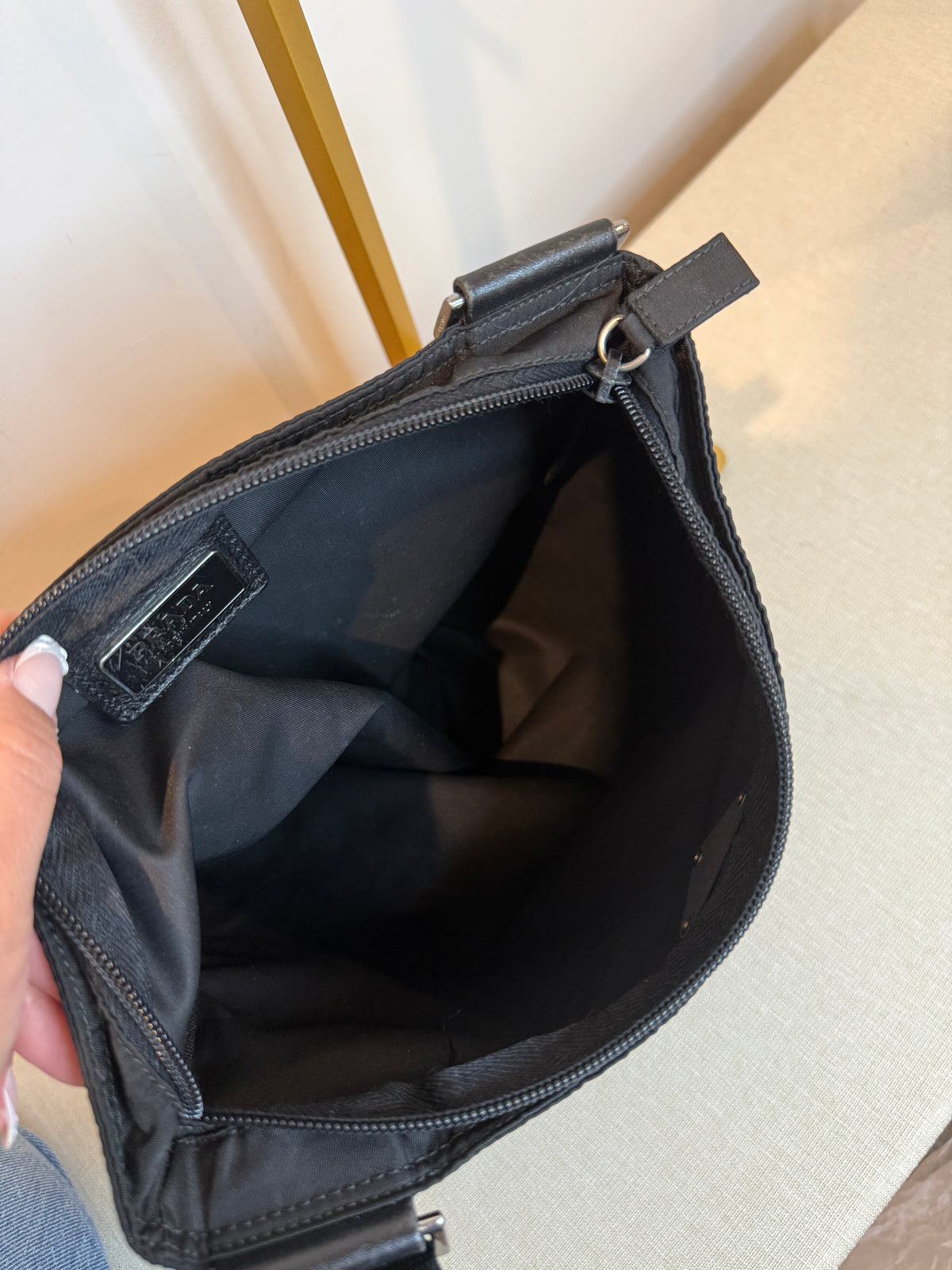 Pre-owned Prada Black Nylon Crossbody Bag
