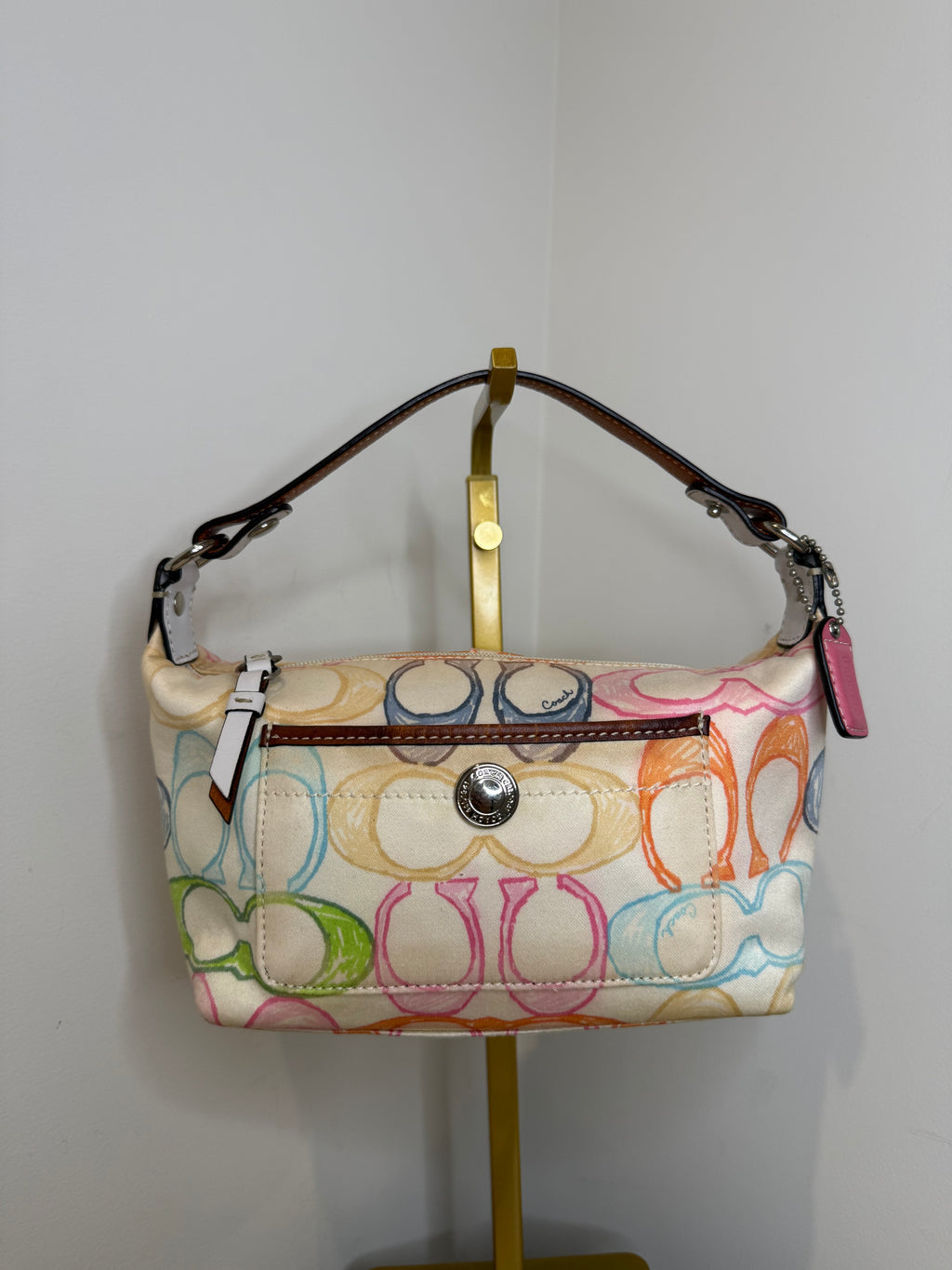 Pre-owned Coach Hamptons Weekend multicolor mini bag