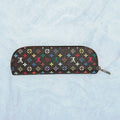 INSPIRED Black Multicolor Pencil case with silver hardware