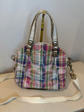 Pre-owned Coach canvas Poppy Daisy Madras 2 Way Bag 2011