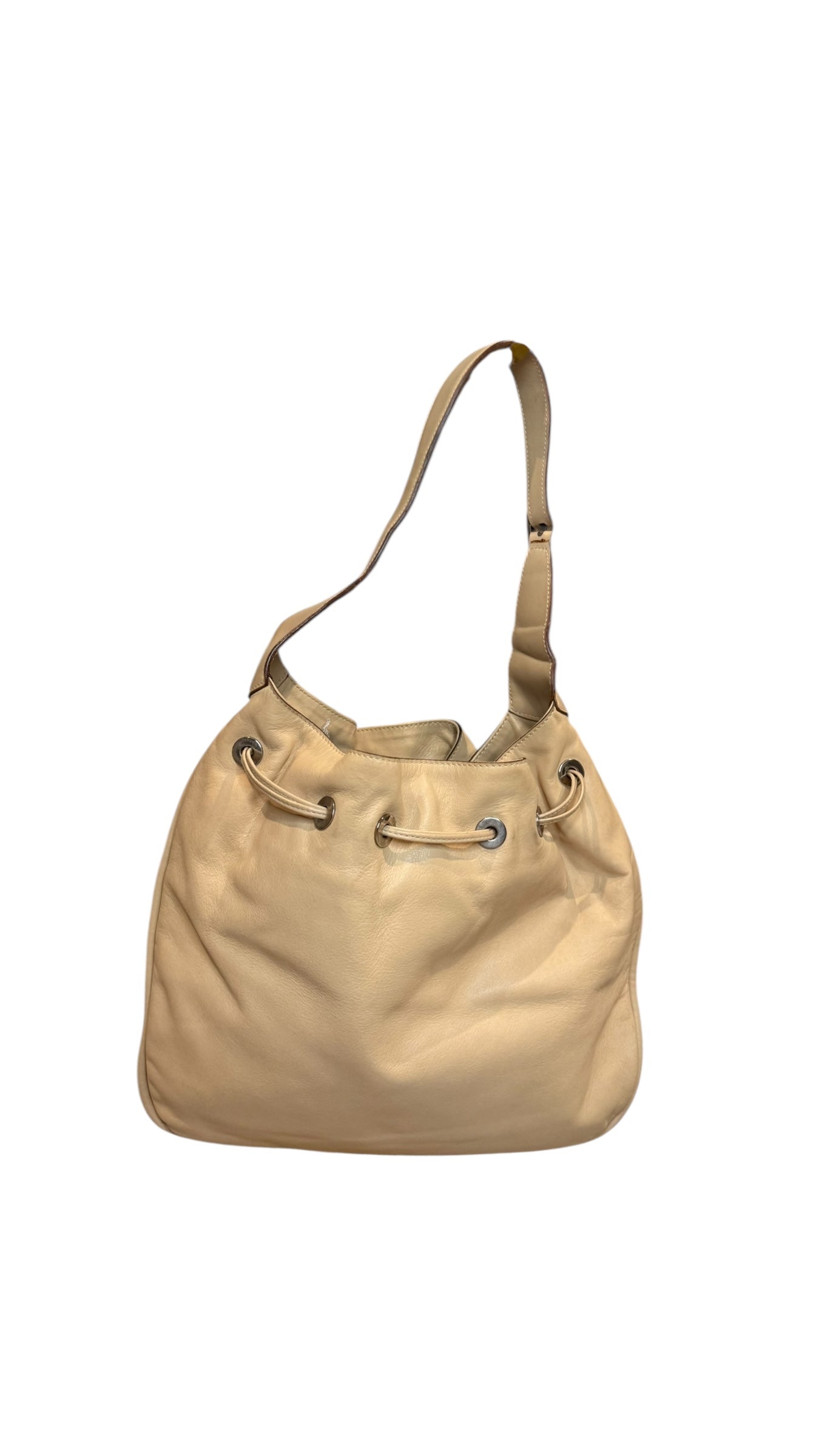 Pre-owned Gucci leather beige shoulder hobo bag