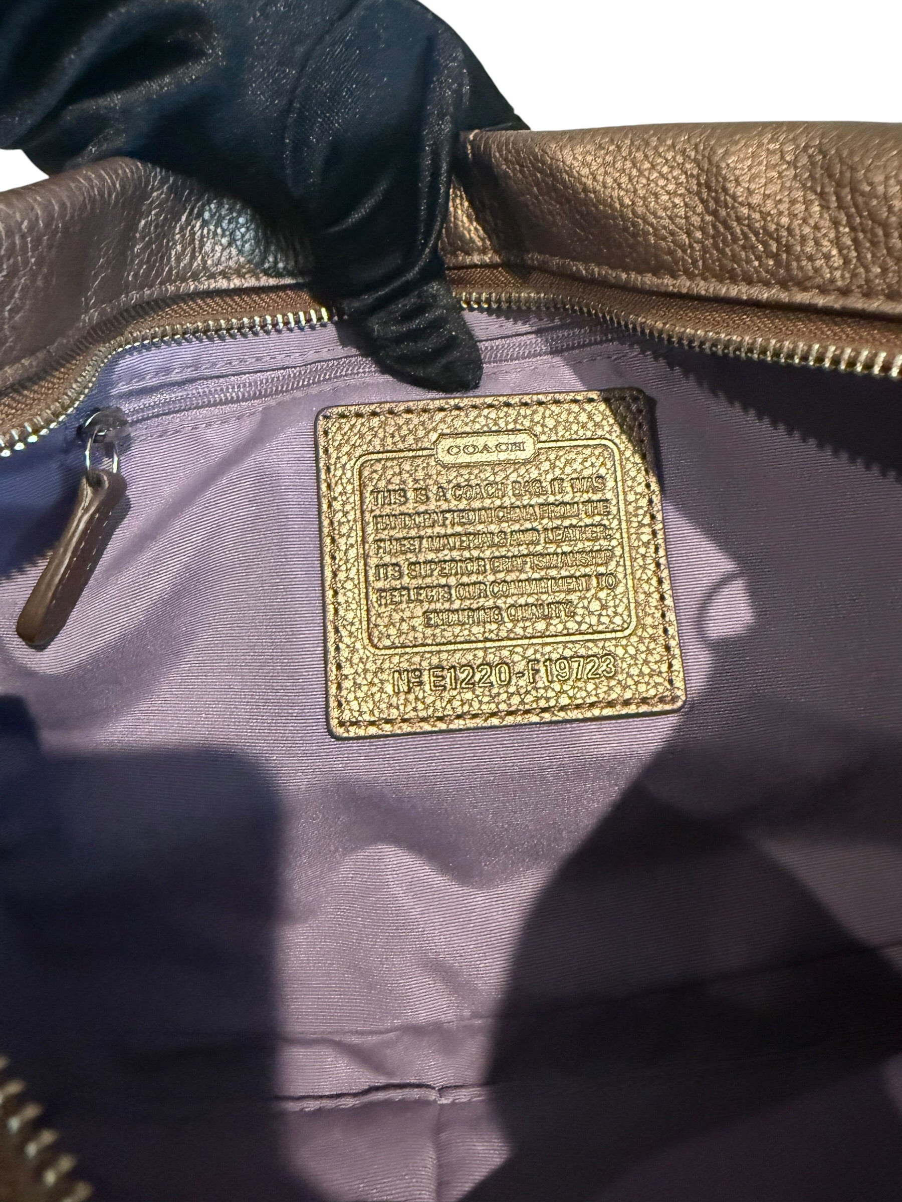 Pre-owned Coach leather bronze shoulder bag 2012
