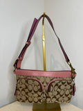 Pre-owned Coach Pink Signature Shoulder bag