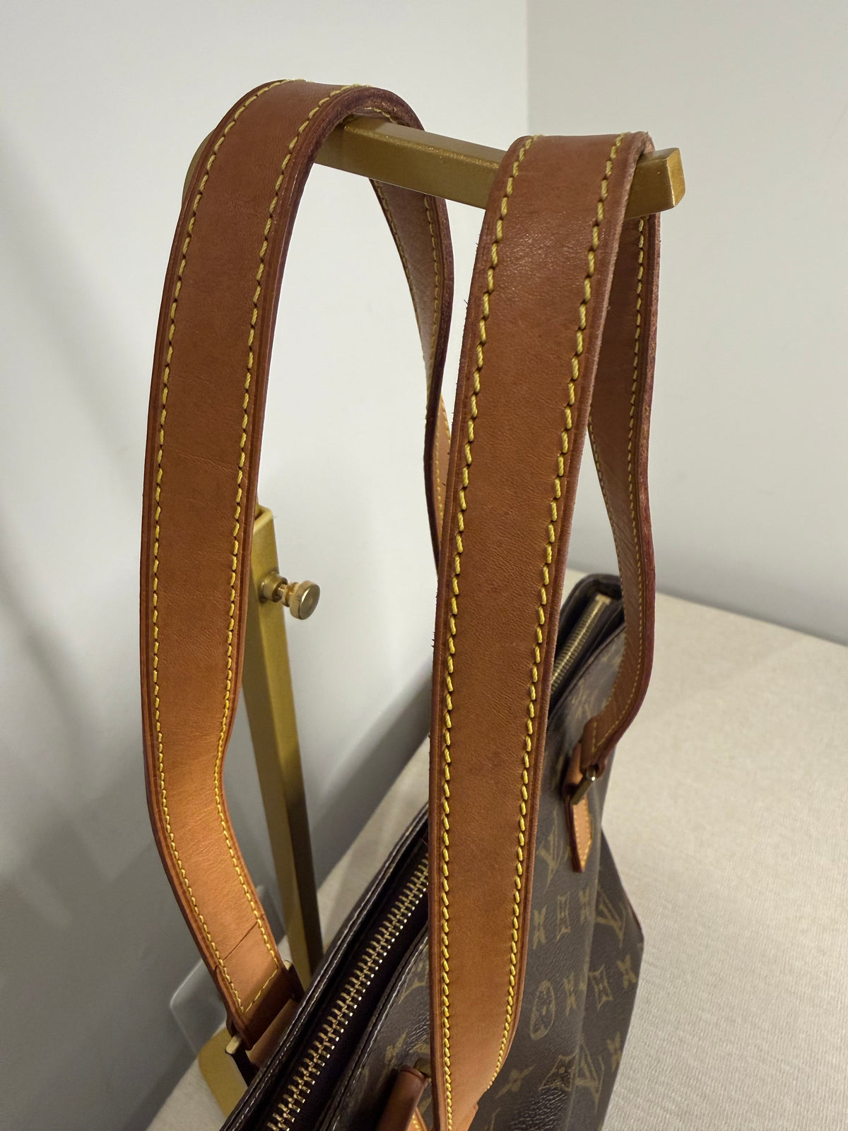 Pre-owned Louis Vuitton monogram Cabas piano shoulder bag 2001