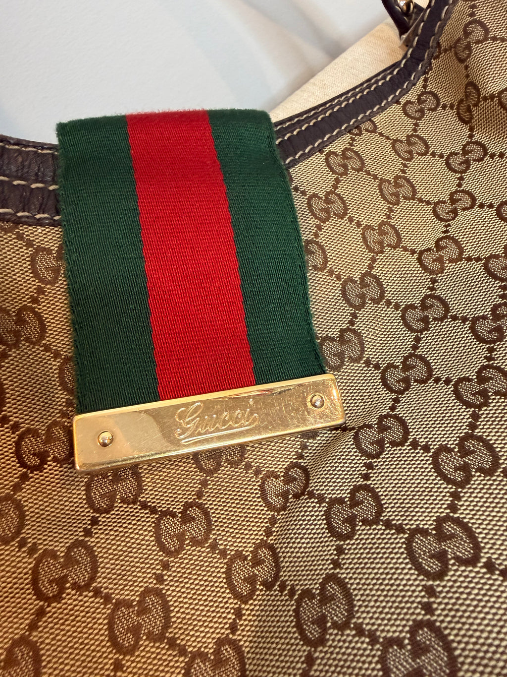 Pre-owned Gucci Brown GG canvas New Ladies Hobo Bag