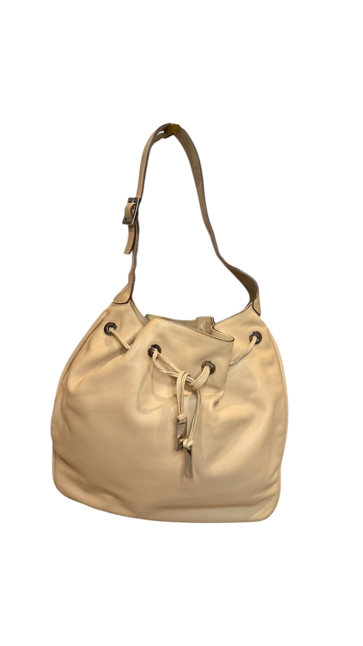 Pre-owned Gucci leather beige shoulder hobo bag