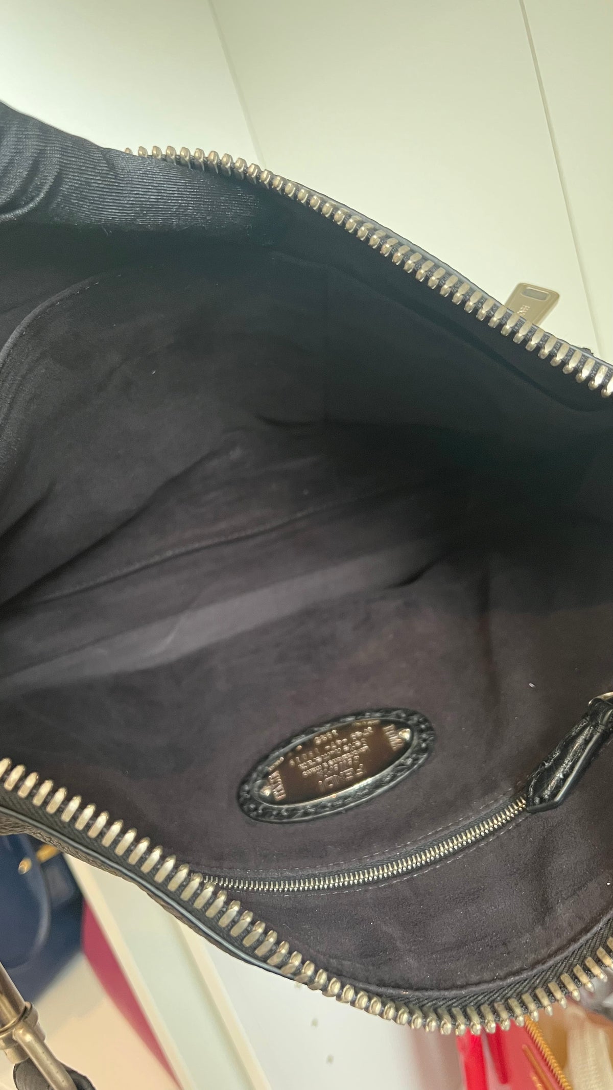 Pre-owned Fendi leather Selleria Ray crossbody messenger bag