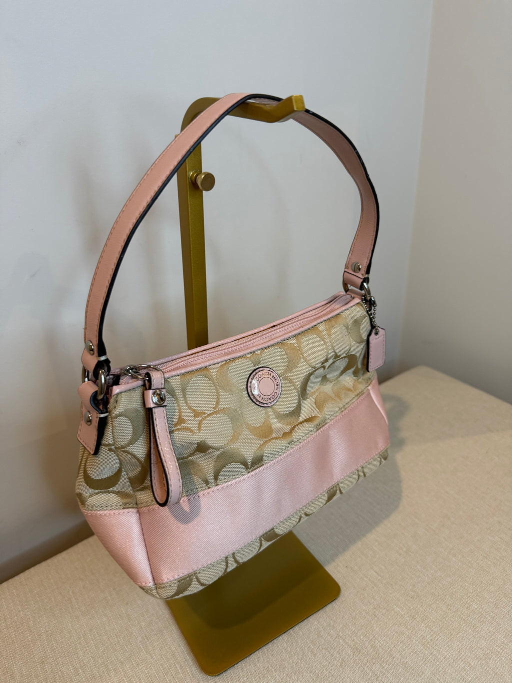 Pre-owned Coach Canvas Pink Mini shoulder bag