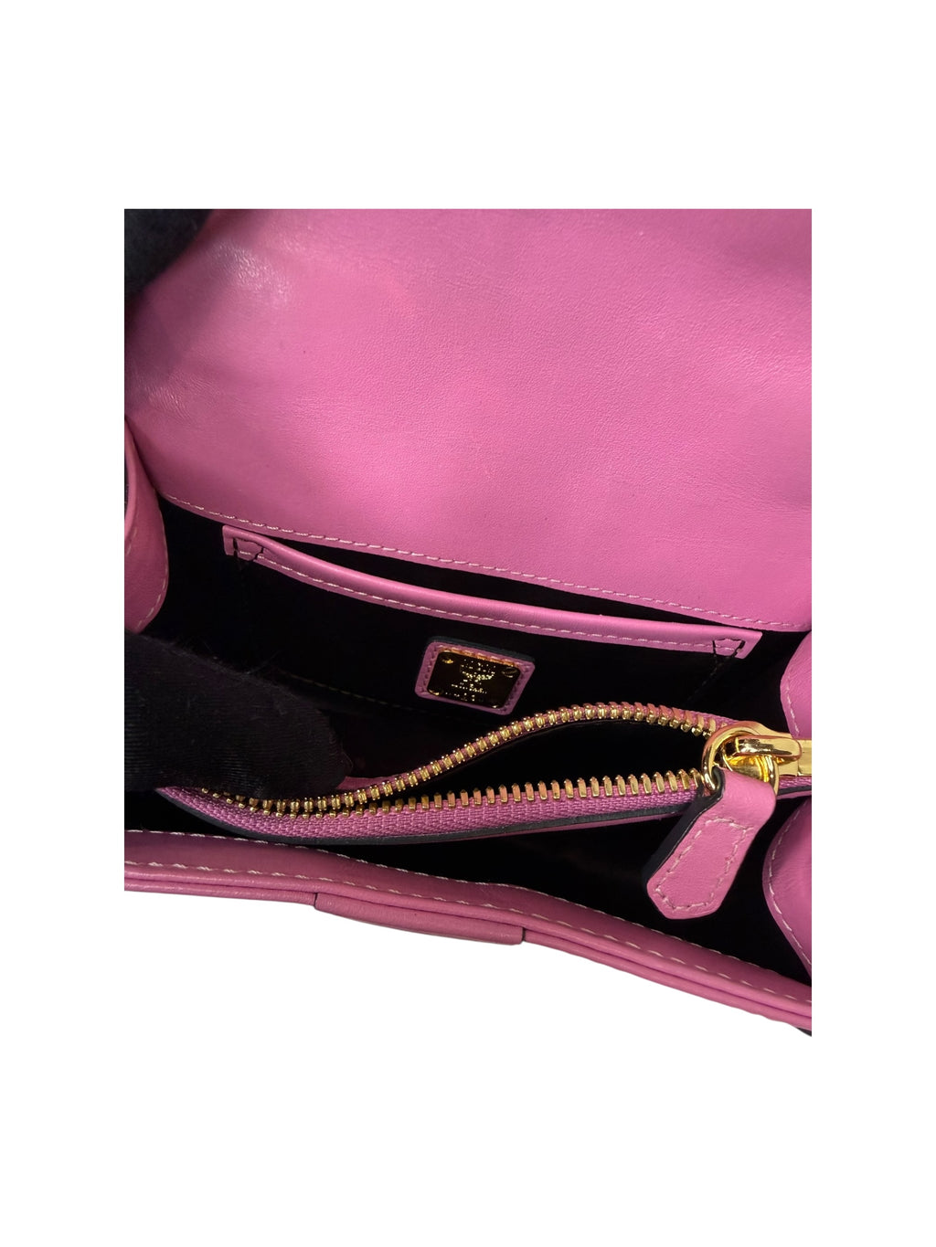 Pre-owned MCM Vicetos Logogram Mini Pink Shoulder Bag