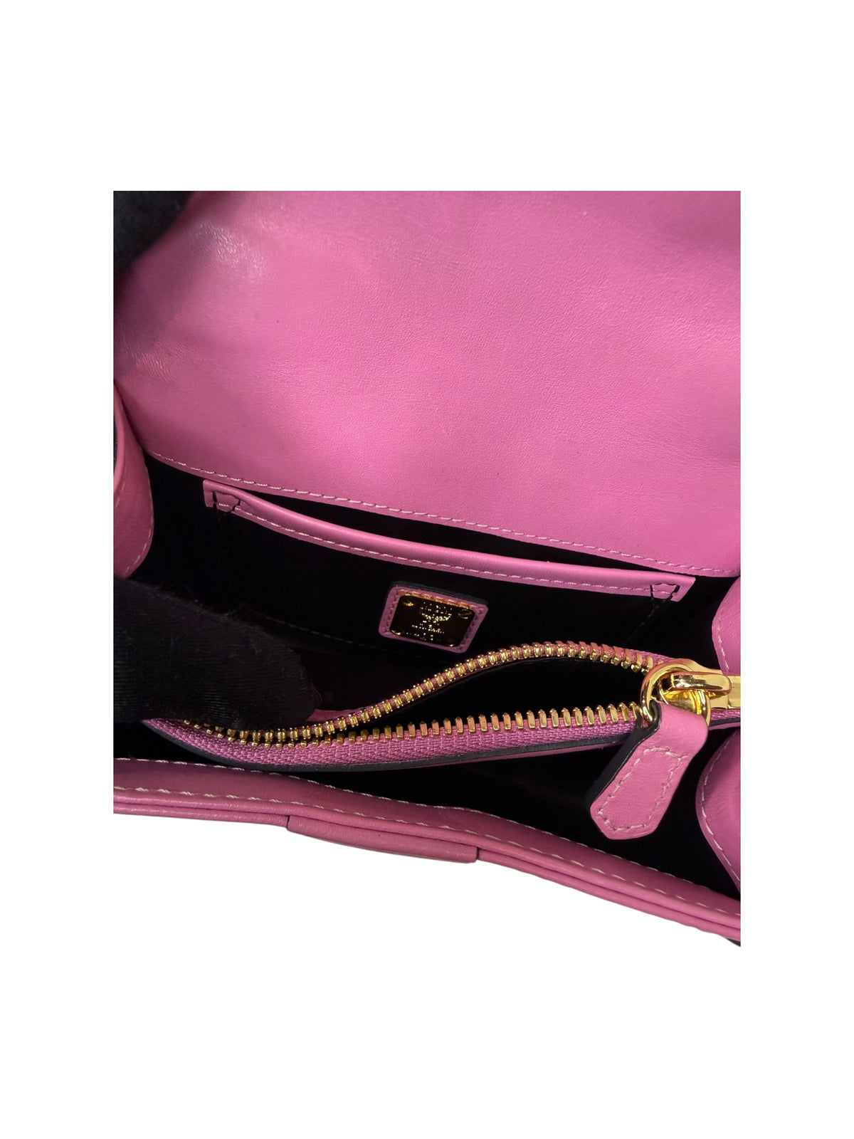 Pre-owned MCM Vicetos Logogram Mini Pink Shoulder Bag